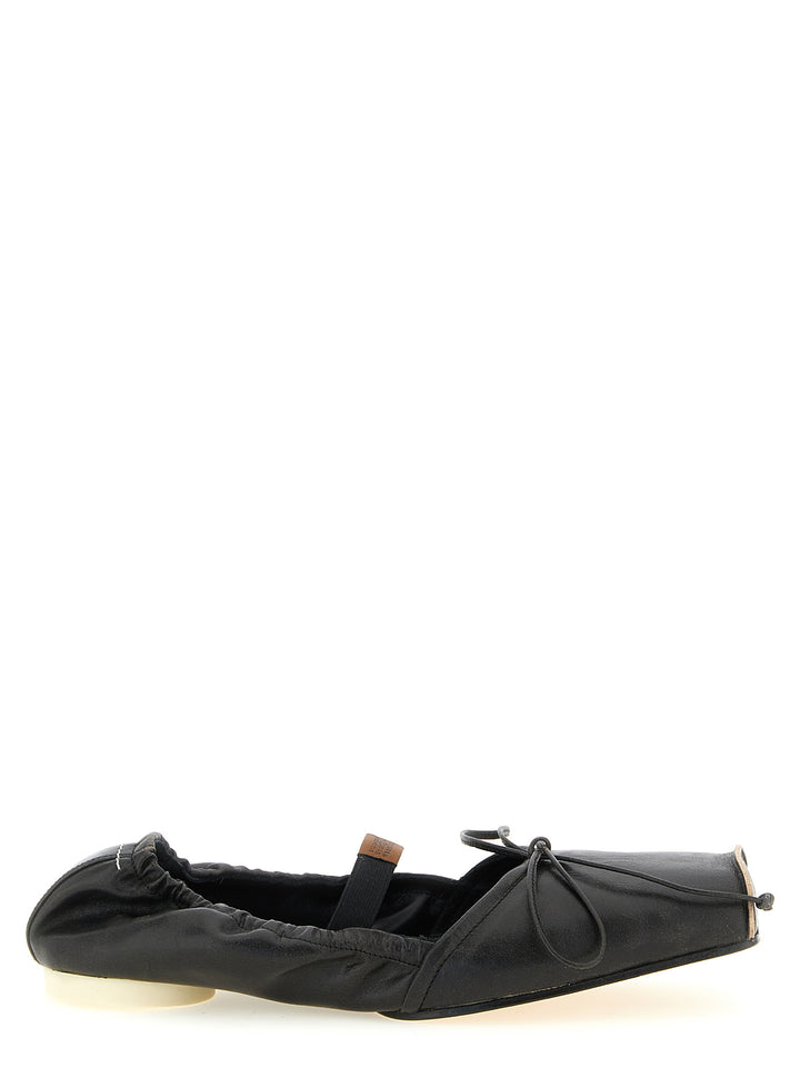 MM6 Maison Margiela Svarte Ballerinasko i Kuskinn