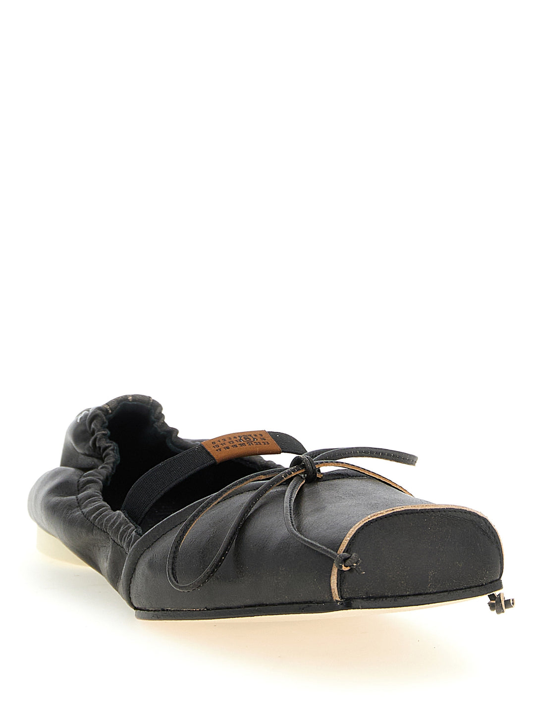MM6 Maison Margiela Svarte Ballerinasko i Kuskinn