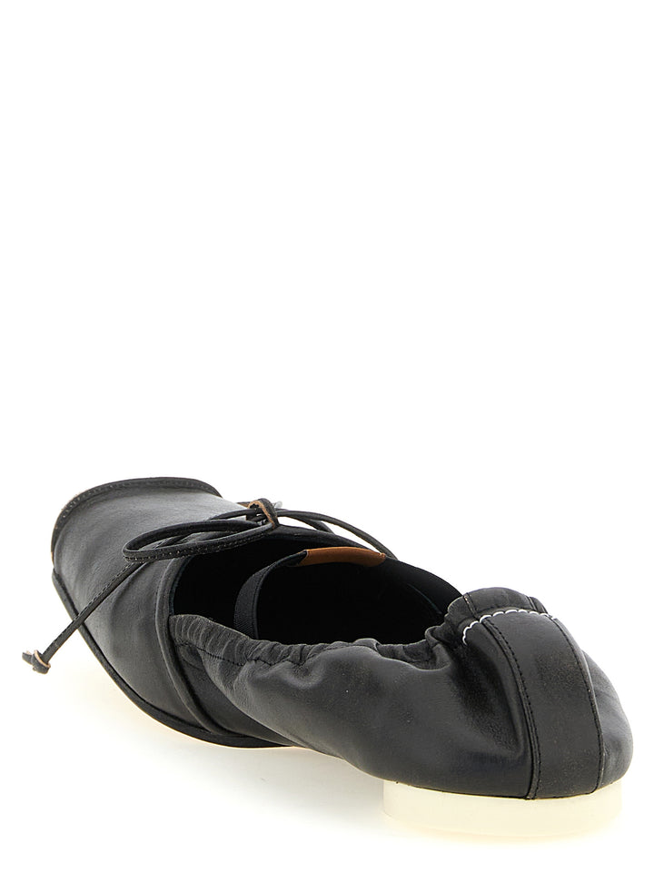 MM6 Maison Margiela Svarte Ballerinasko i Kuskinn