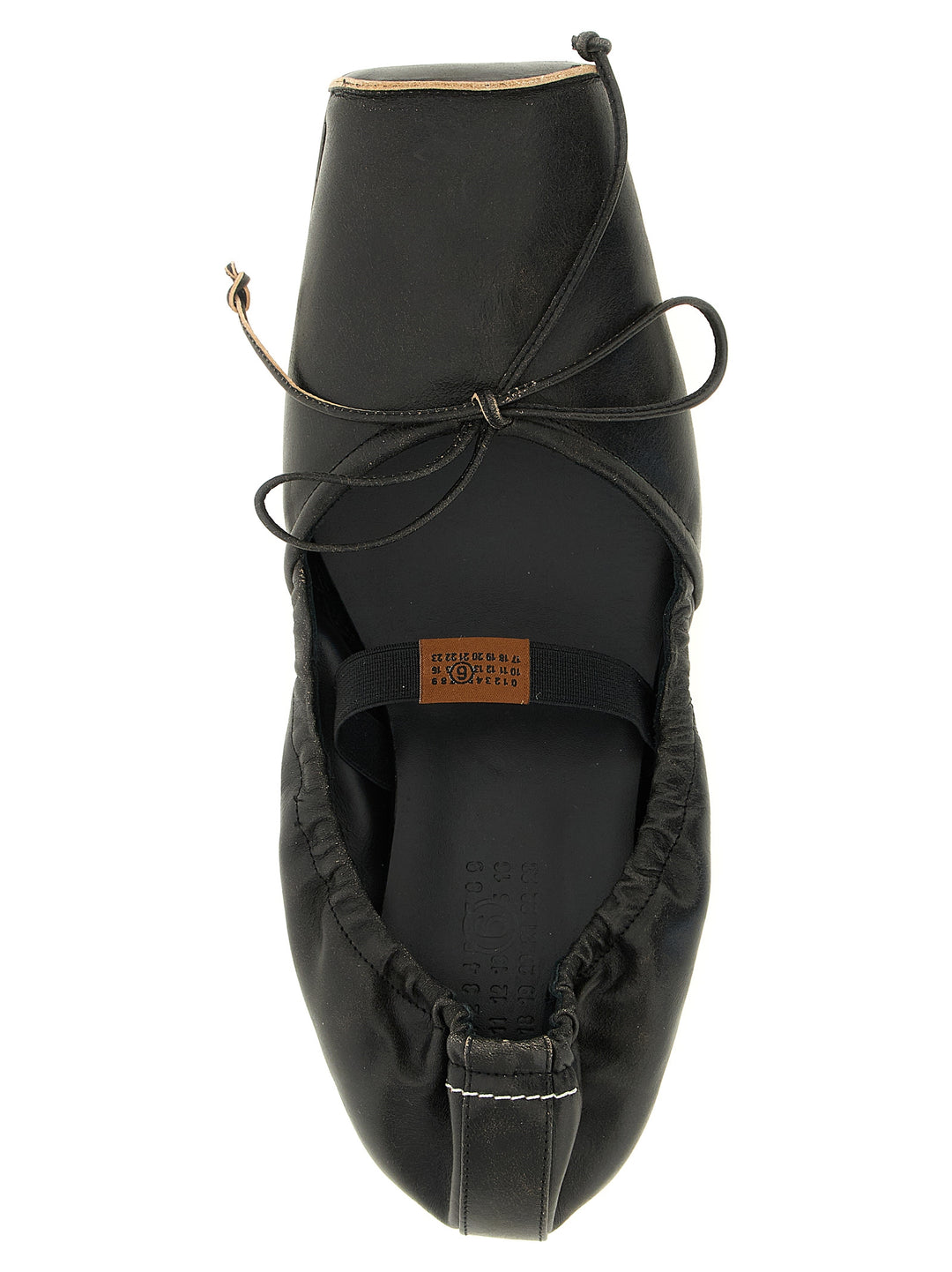 MM6 Maison Margiela Svarte Ballerinasko i Kuskinn