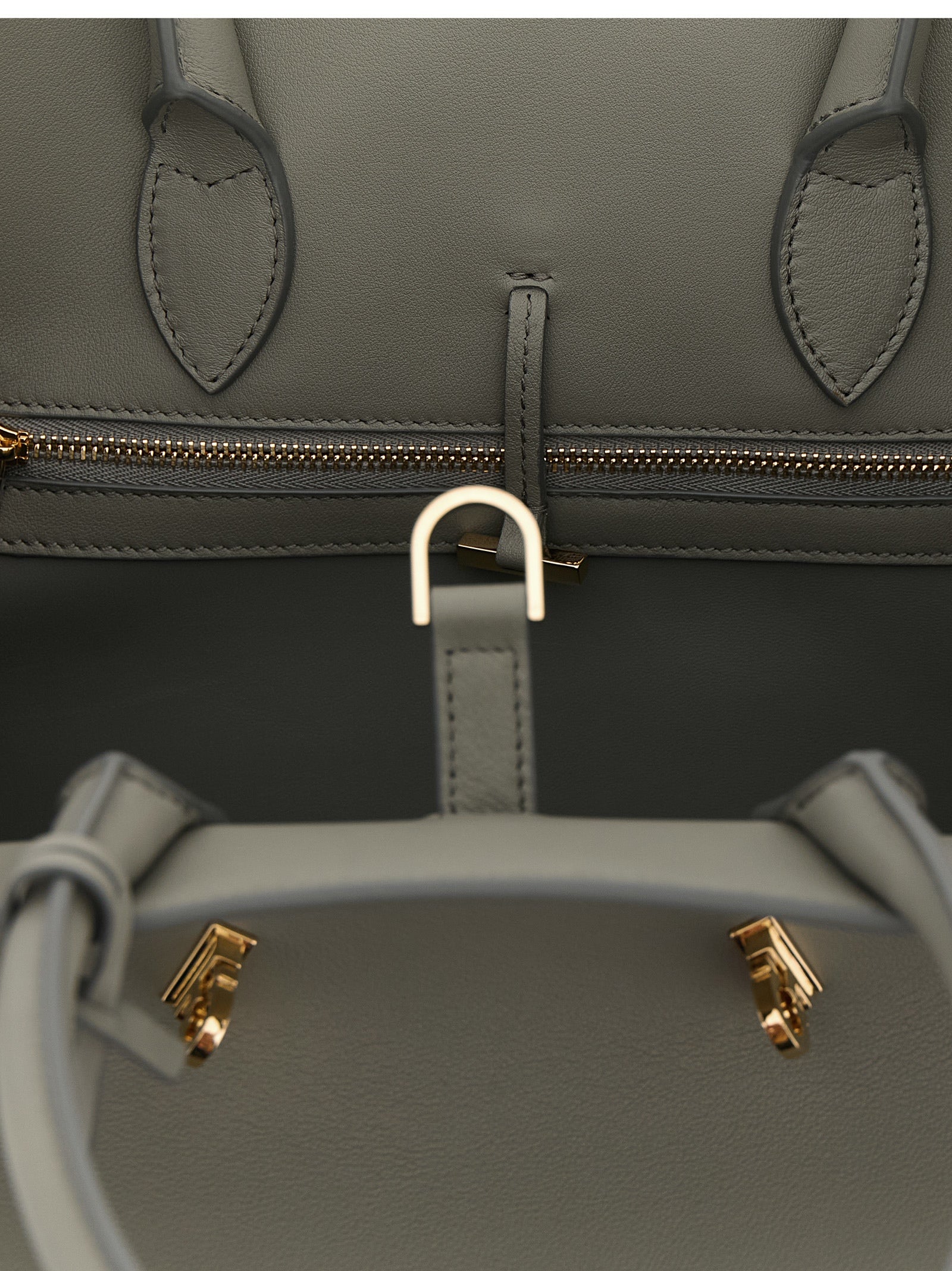 Gray Calfskin Handbag