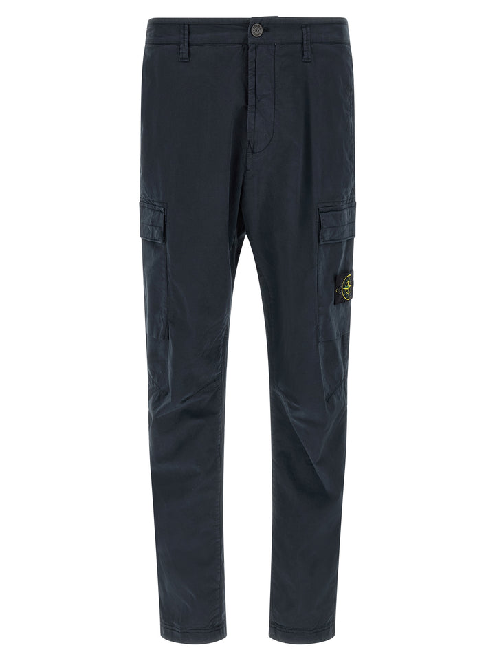 Stone Island blå cargobukse i bomull