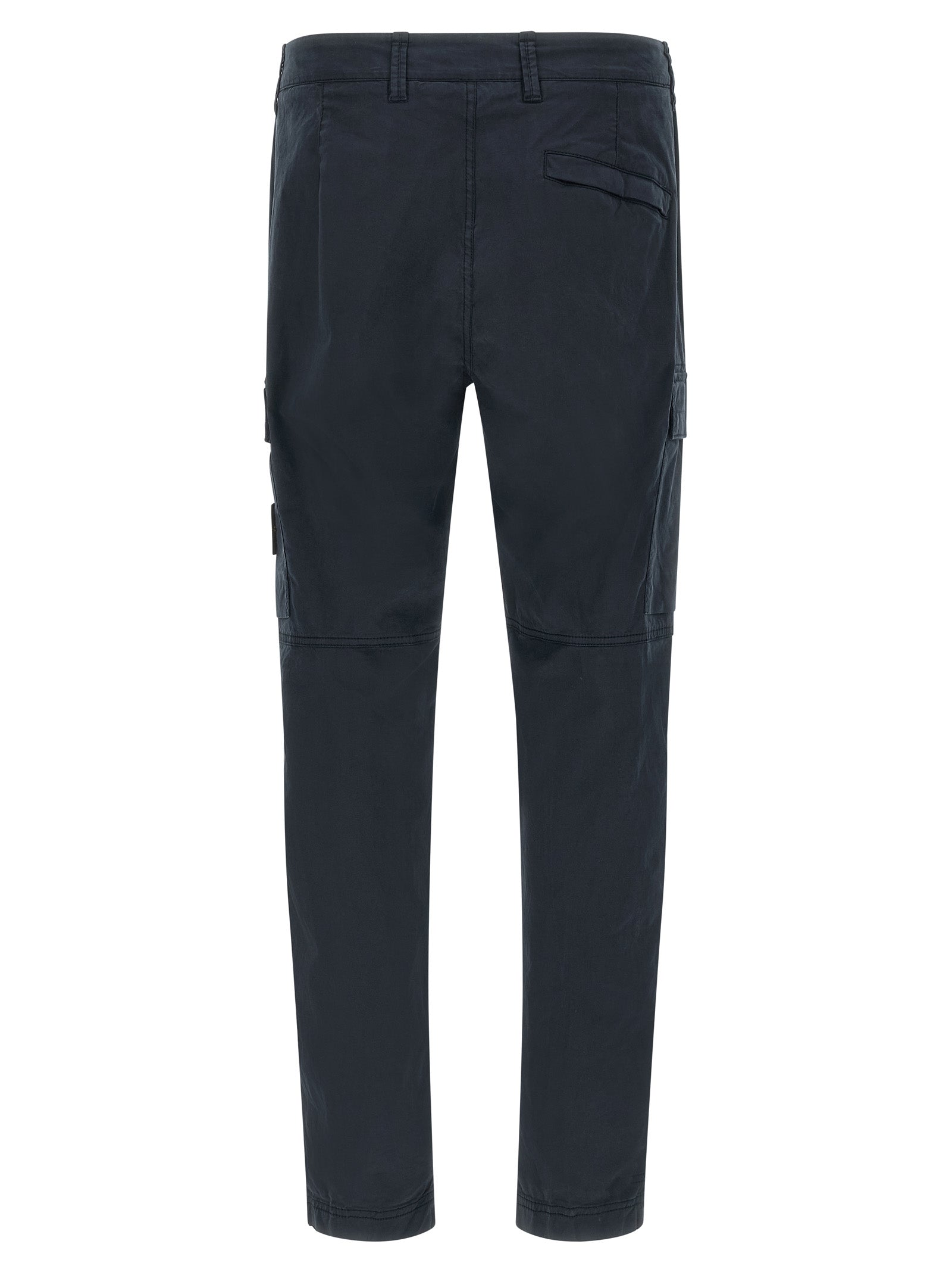 Blue Cotton Cargo Pants