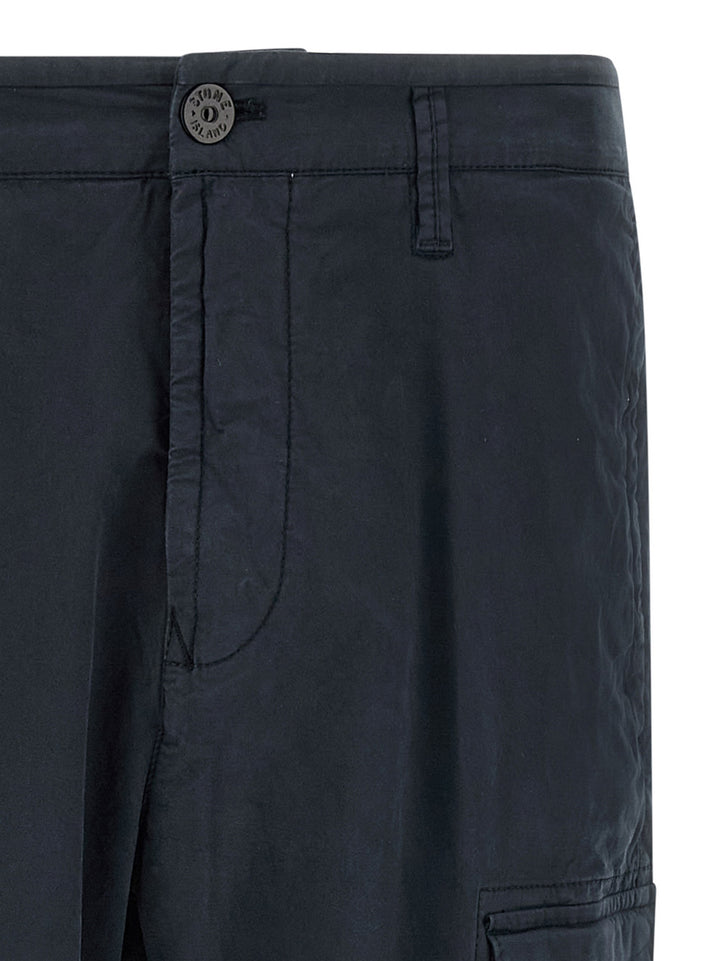 Stone Island blå cargobukse i bomull