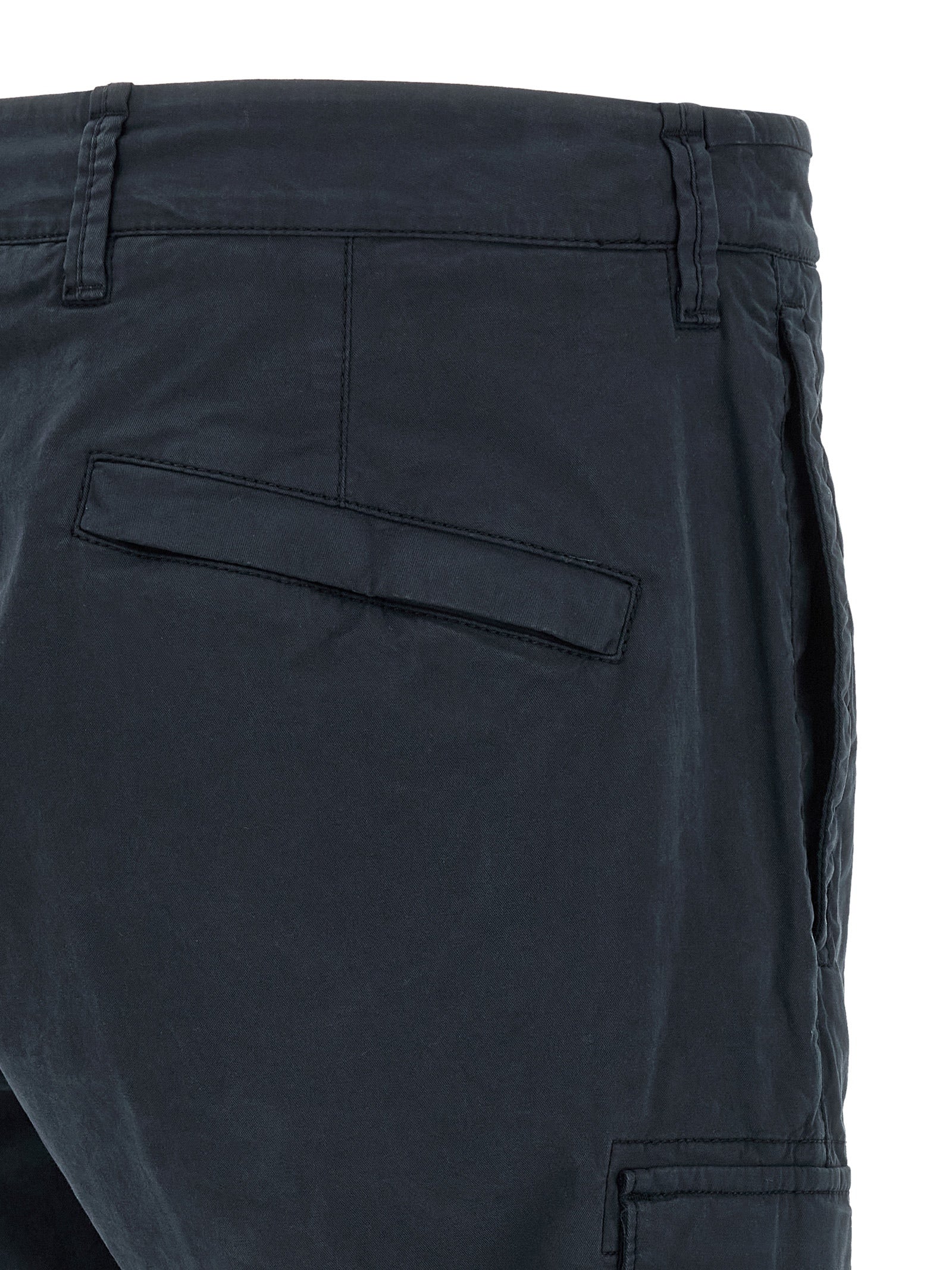 Blue Cotton Cargo Pants