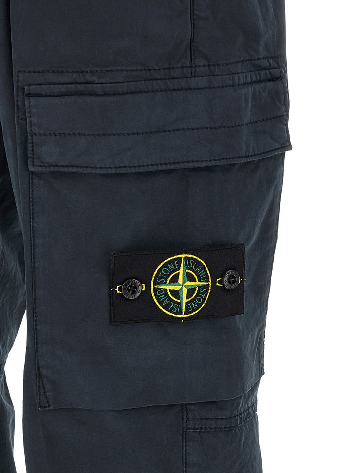 Stone Island blå cargobukse i bomull