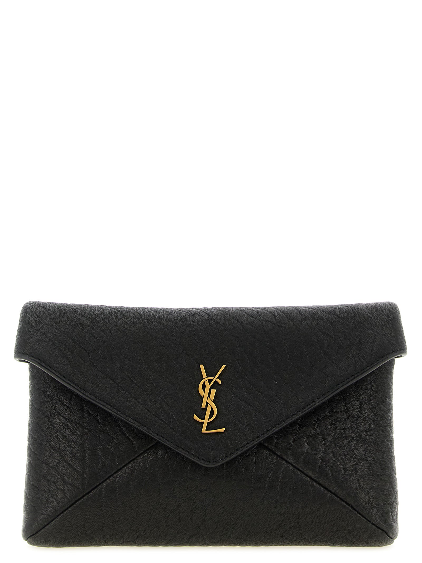 Saint Laurent Black Lamb Leather Crossbody Bag