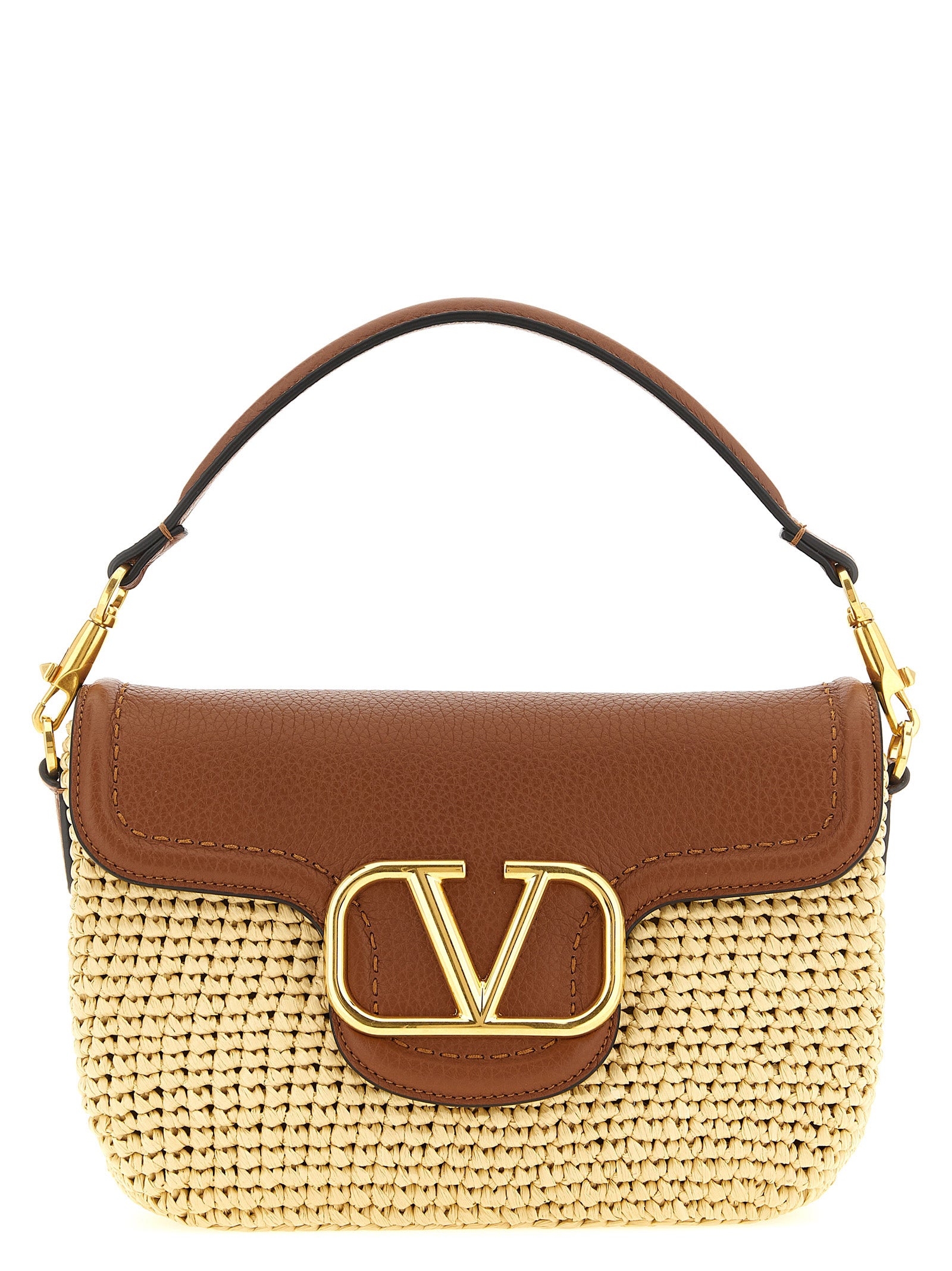 Brown Viscose Shoulder Bag