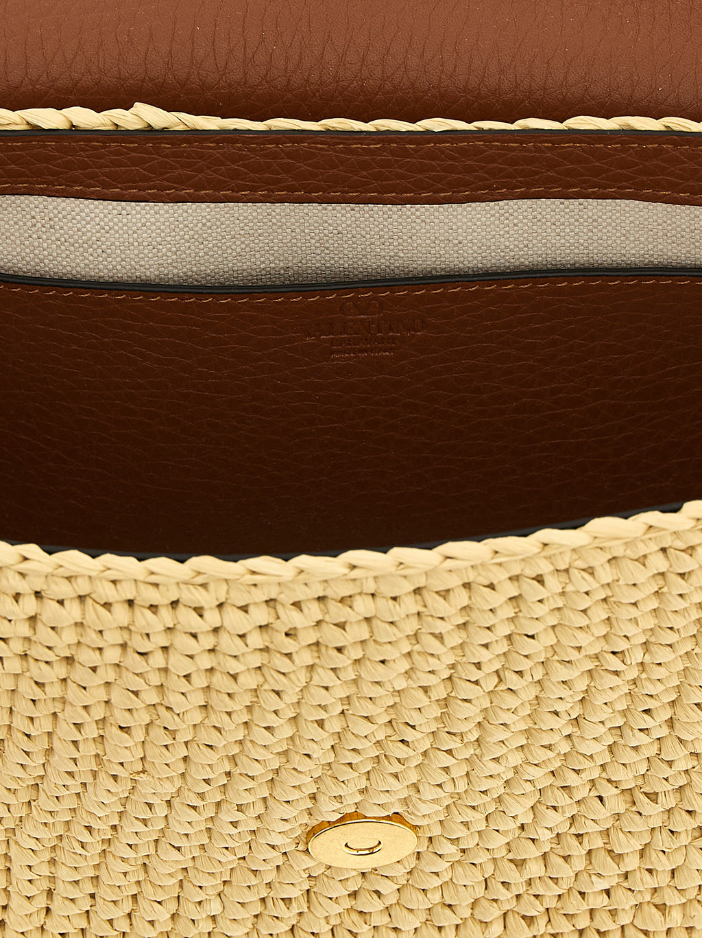 Valentino Garavani Brown Viscose Shoulder Bag