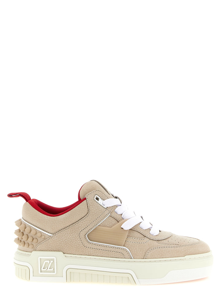 Christian Louboutin Beige joggesko i kalveskinn