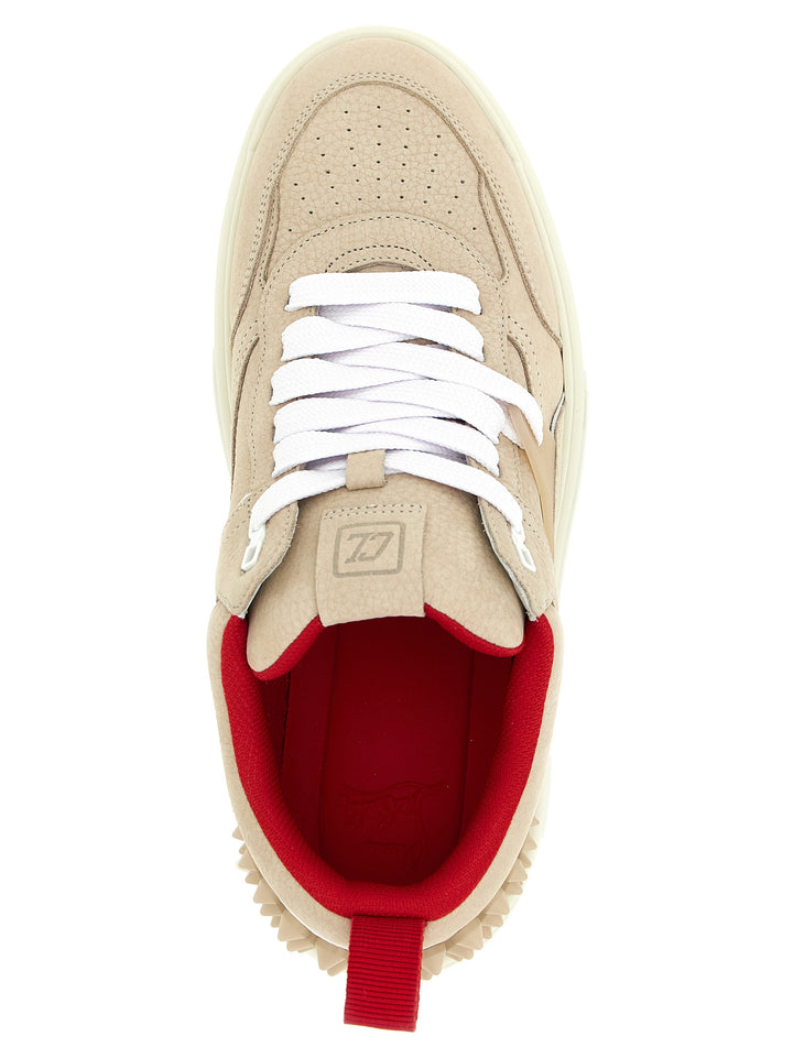 Christian Louboutin Beige joggesko i kalveskinn