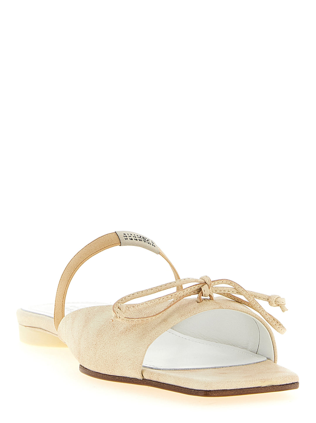 MM6 Maison Margiela Beige Kuskinnssandaler