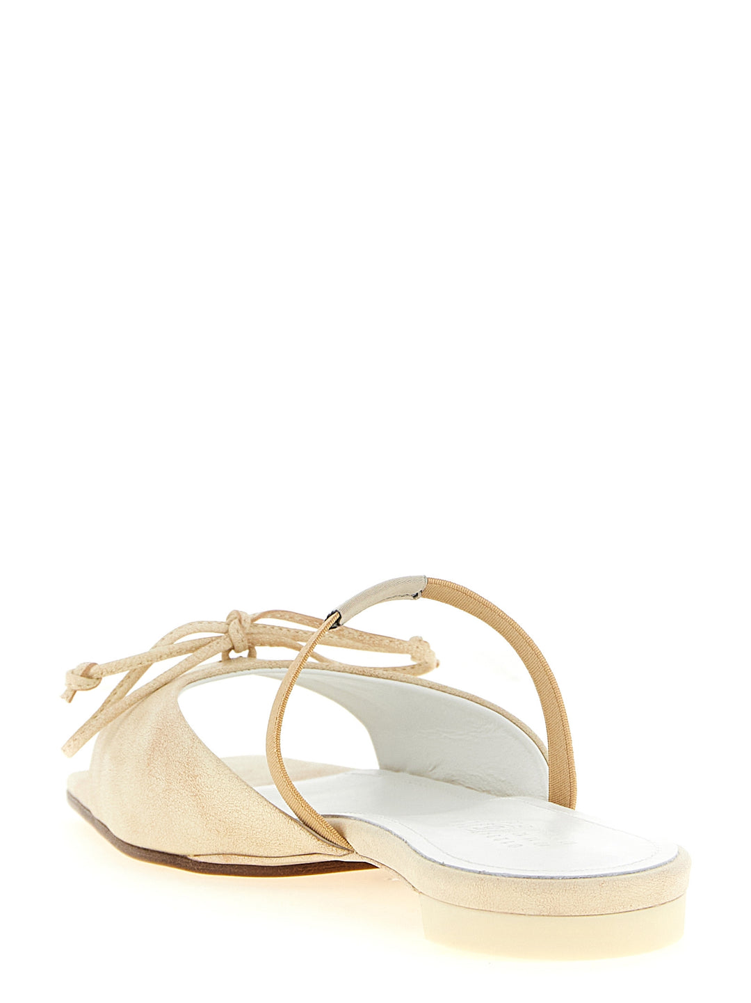 MM6 Maison Margiela Beige Kuskinnssandaler