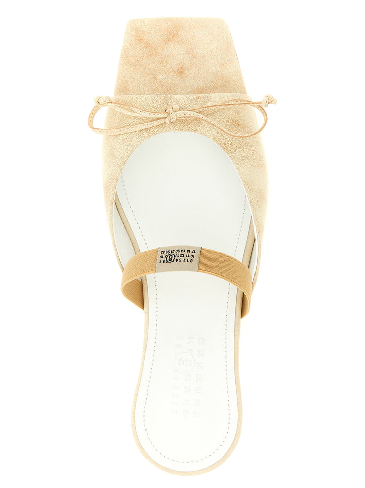 MM6 Maison Margiela Beige Kuskinnssandaler