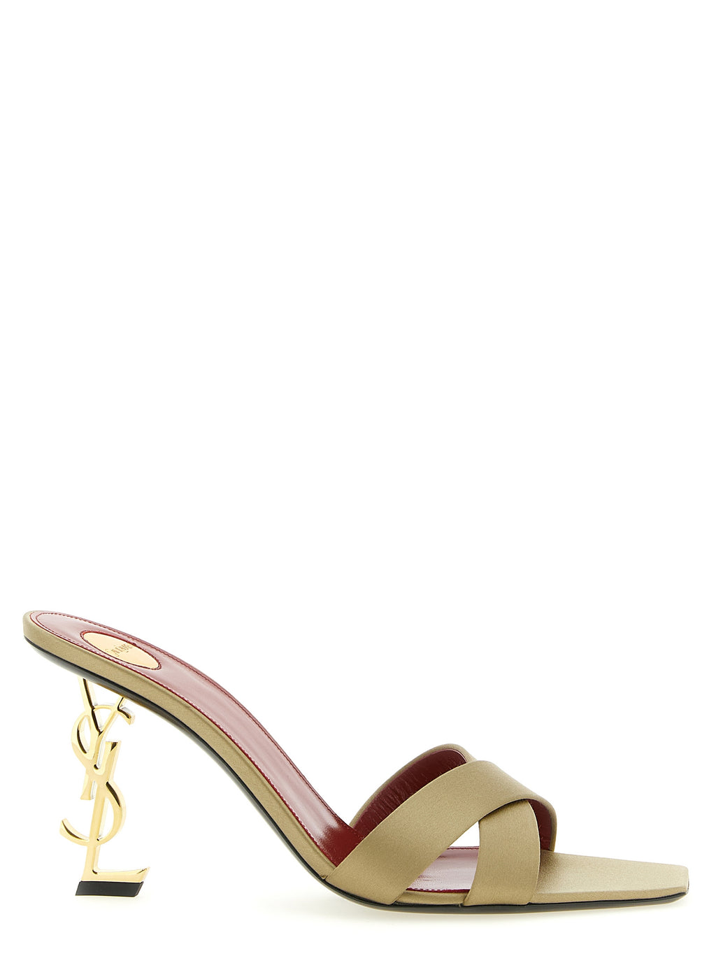 Saint Laurent Bicolor Viscose Stiletto Heel Sandals