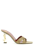 Saint Laurent Bicolor Viscose Stiletto Heel Sandals