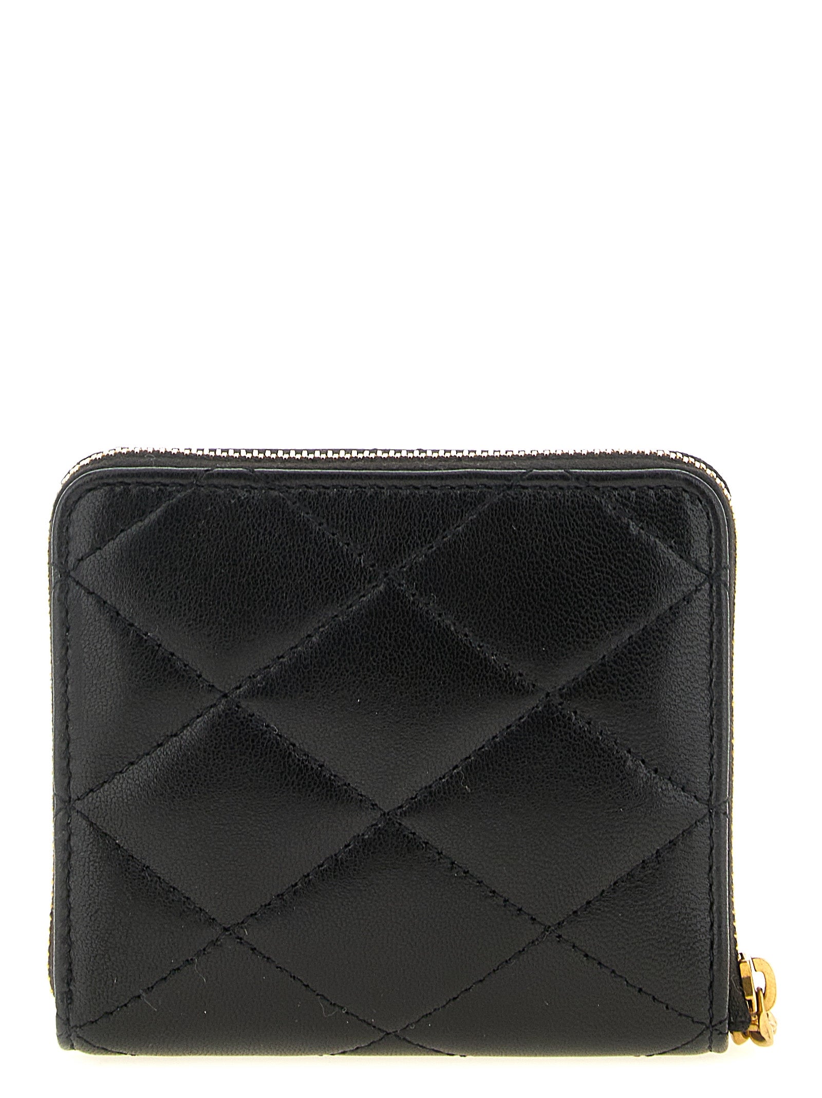 Tarjetero Saint Laurent de piel de cordero negro