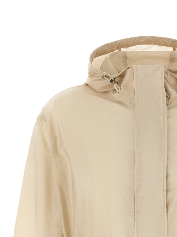 Moncler beige skalljakke i polyamid