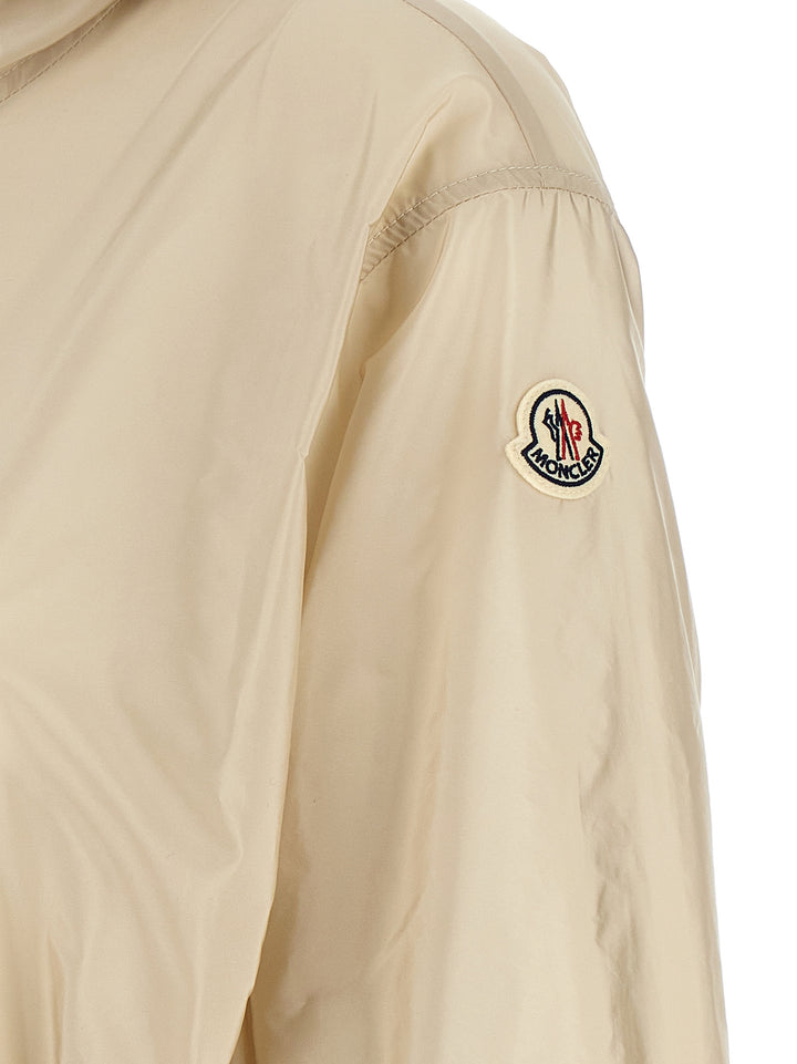 Moncler beige skalljakke i polyamid
