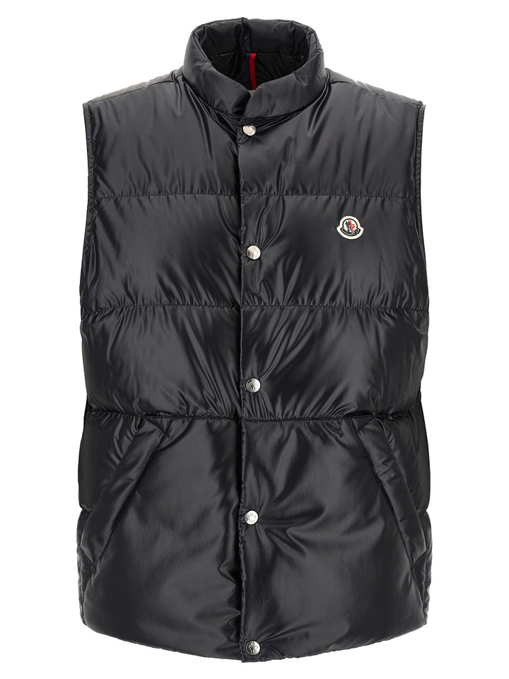Moncler Ermeløs Jakke i Blå Polyester