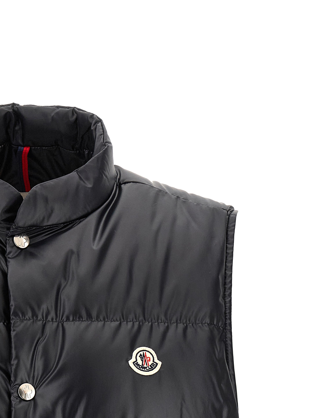 Moncler Ermeløs Jakke i Blå Polyester