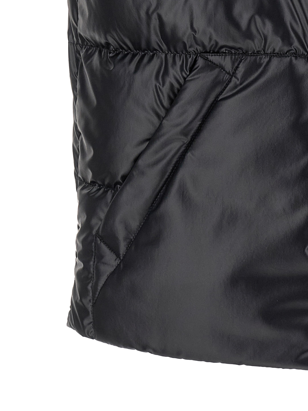 Moncler Ermeløs Jakke i Blå Polyester