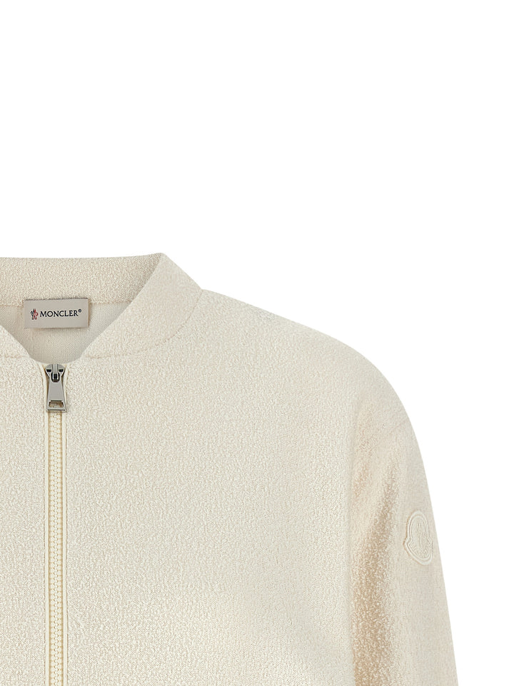 Moncler Hvit Polyester Cardigan