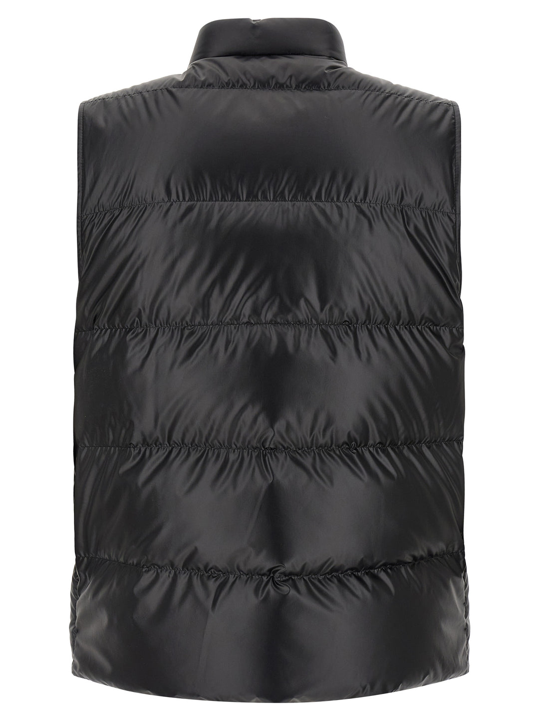 Moncler svart polyester ermeløs jakke