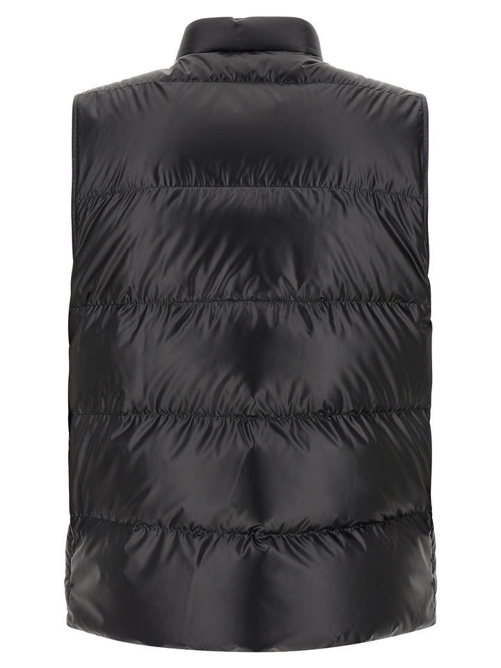 Moncler svart polyester ermeløs jakke