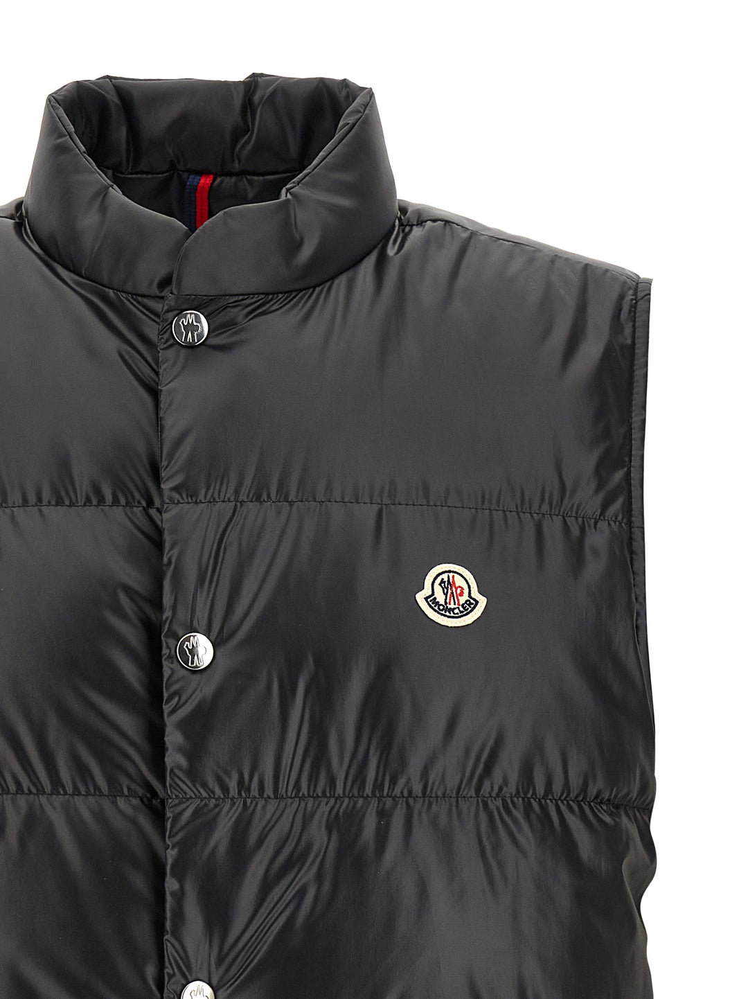 Moncler svart polyester ermeløs jakke