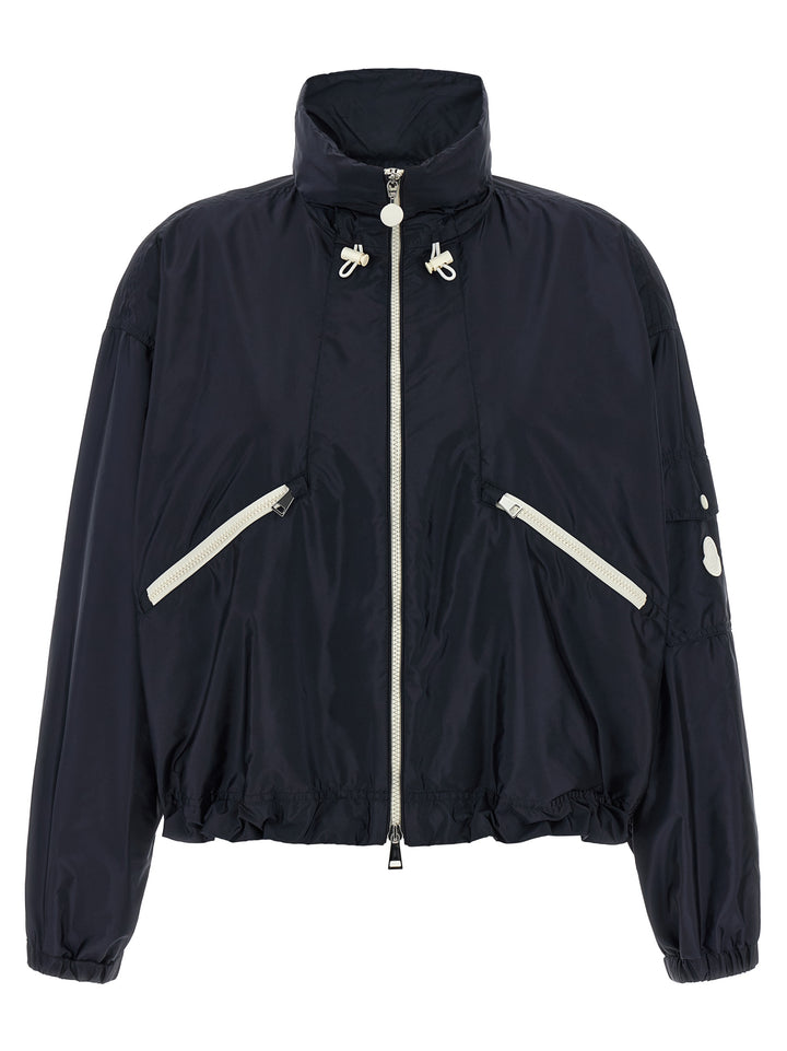 Moncler blå skalljakke i polyamid