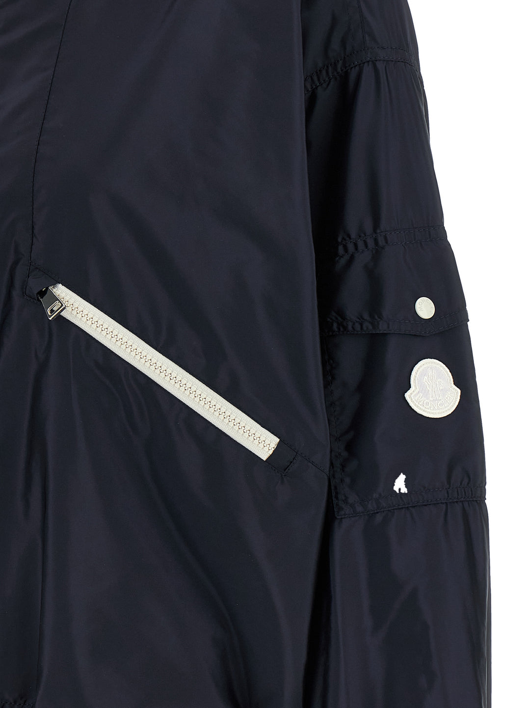 Moncler blå skalljakke i polyamid