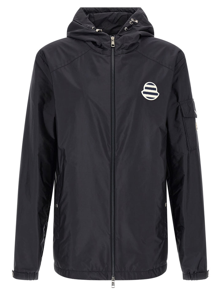 Moncler Blå skalljakke i polyamid