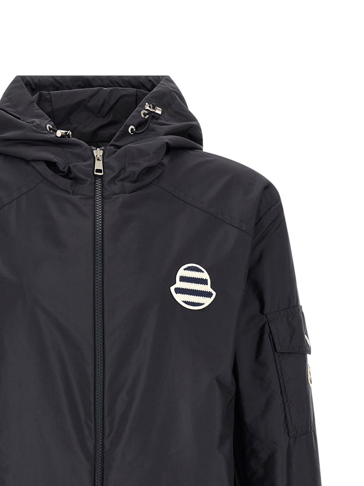 Moncler Blå skalljakke i polyamid