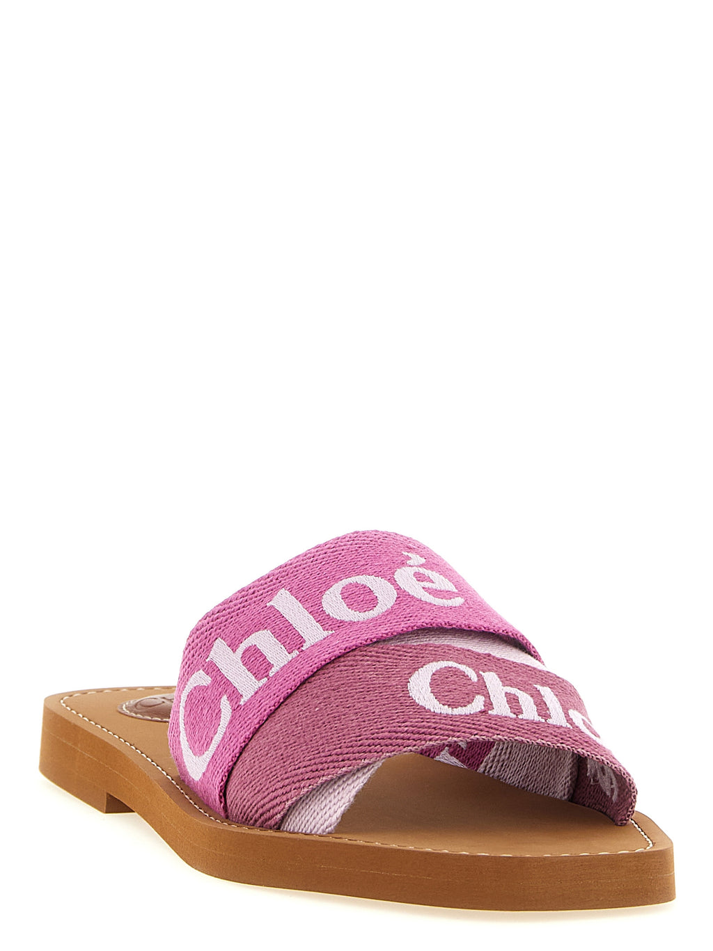 Chloé Multicolor Linen Slides