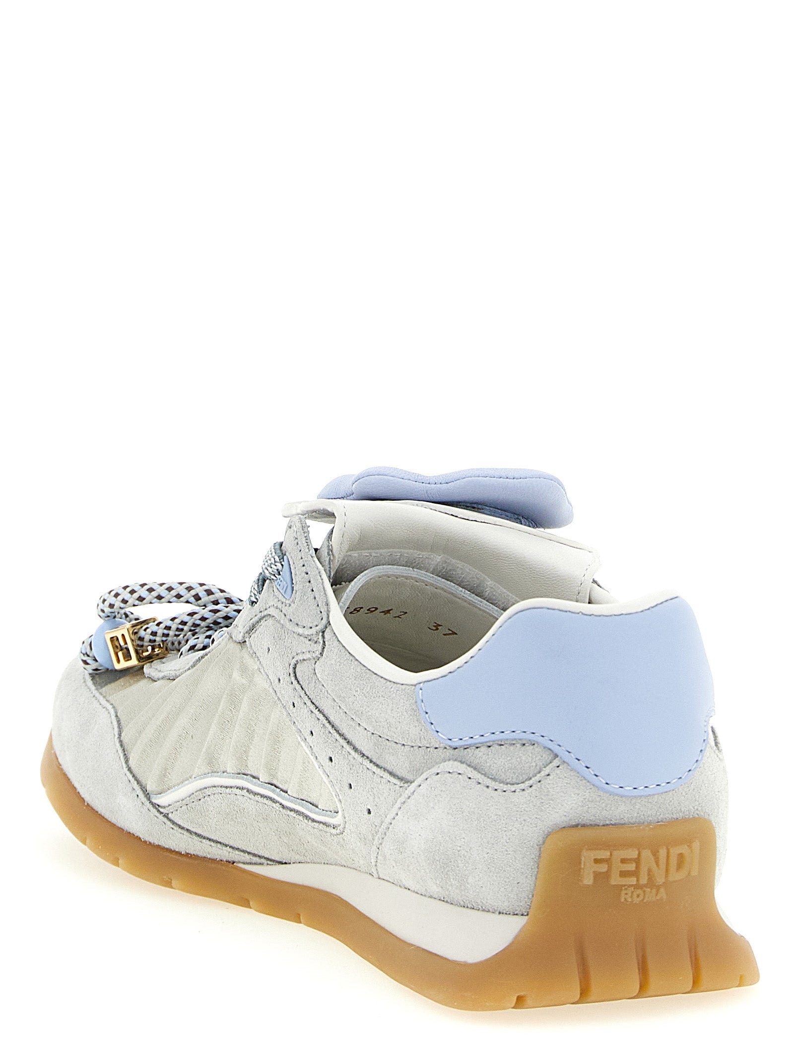 Fendi grå kalveskinn sportssneakers