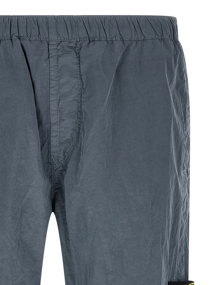 Stone Island Blå Polyamid Joggebukse (Treningsbukse)