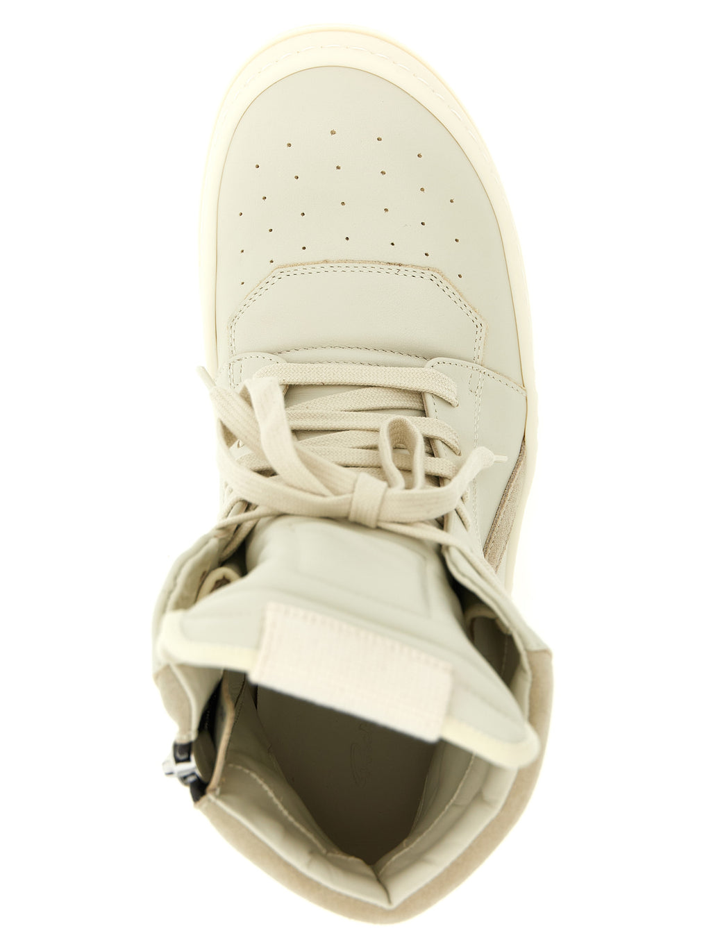 Rick Owens Beige Cowhide Athletic Sneakers