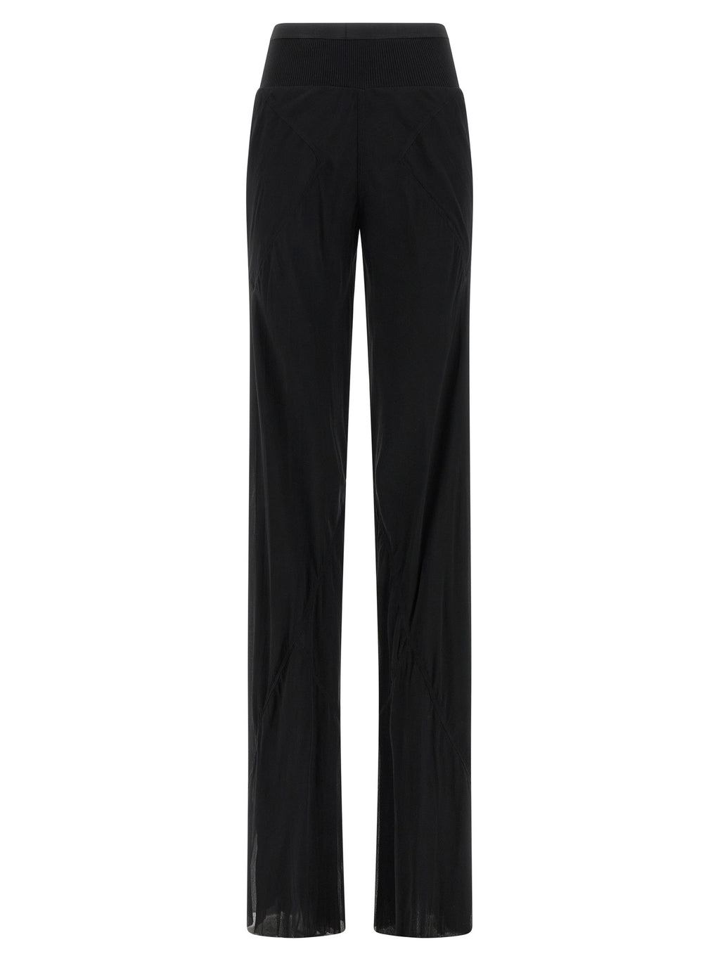 Rick Owens Black Silk Flared Pants