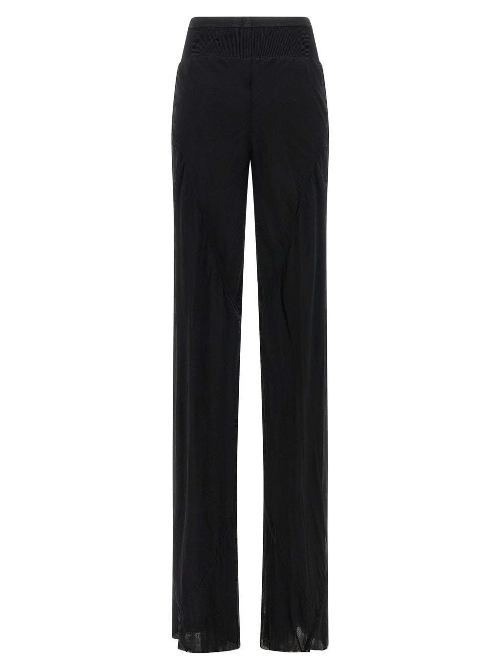 Rick Owens Black Silk Flared Pants