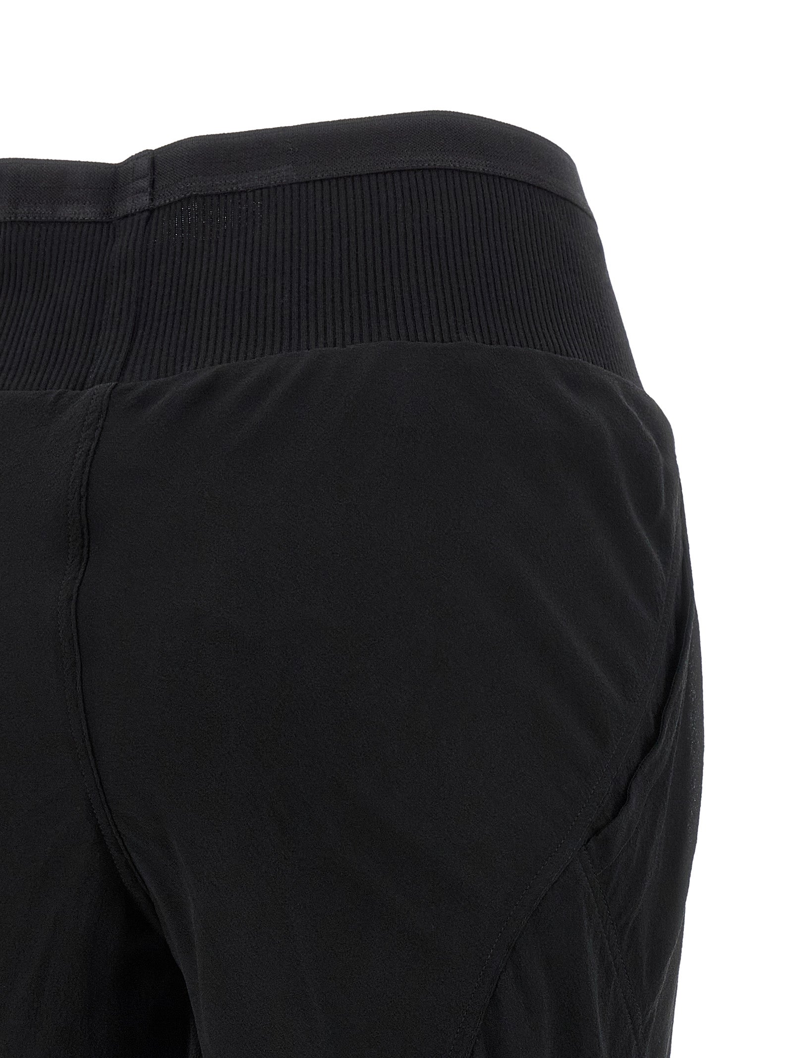 Rick Owens Sorte Silkebukser med Sleng