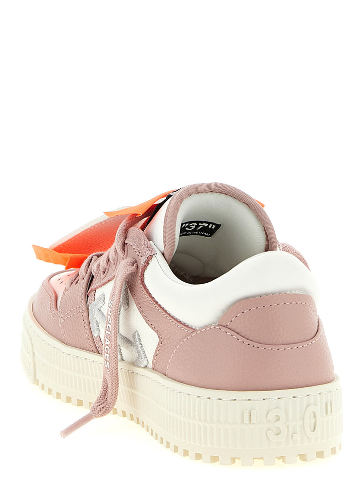 Off-White Flerfargede Skinn Lavtopp joggesko