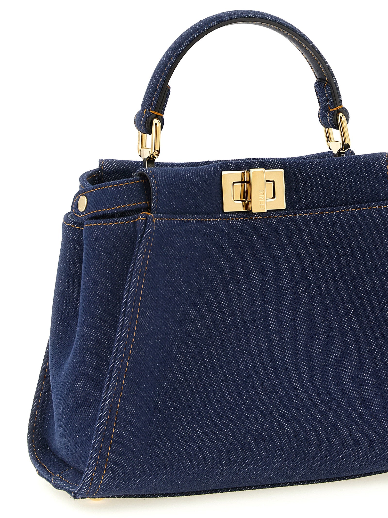 Blue Cotton Handbag