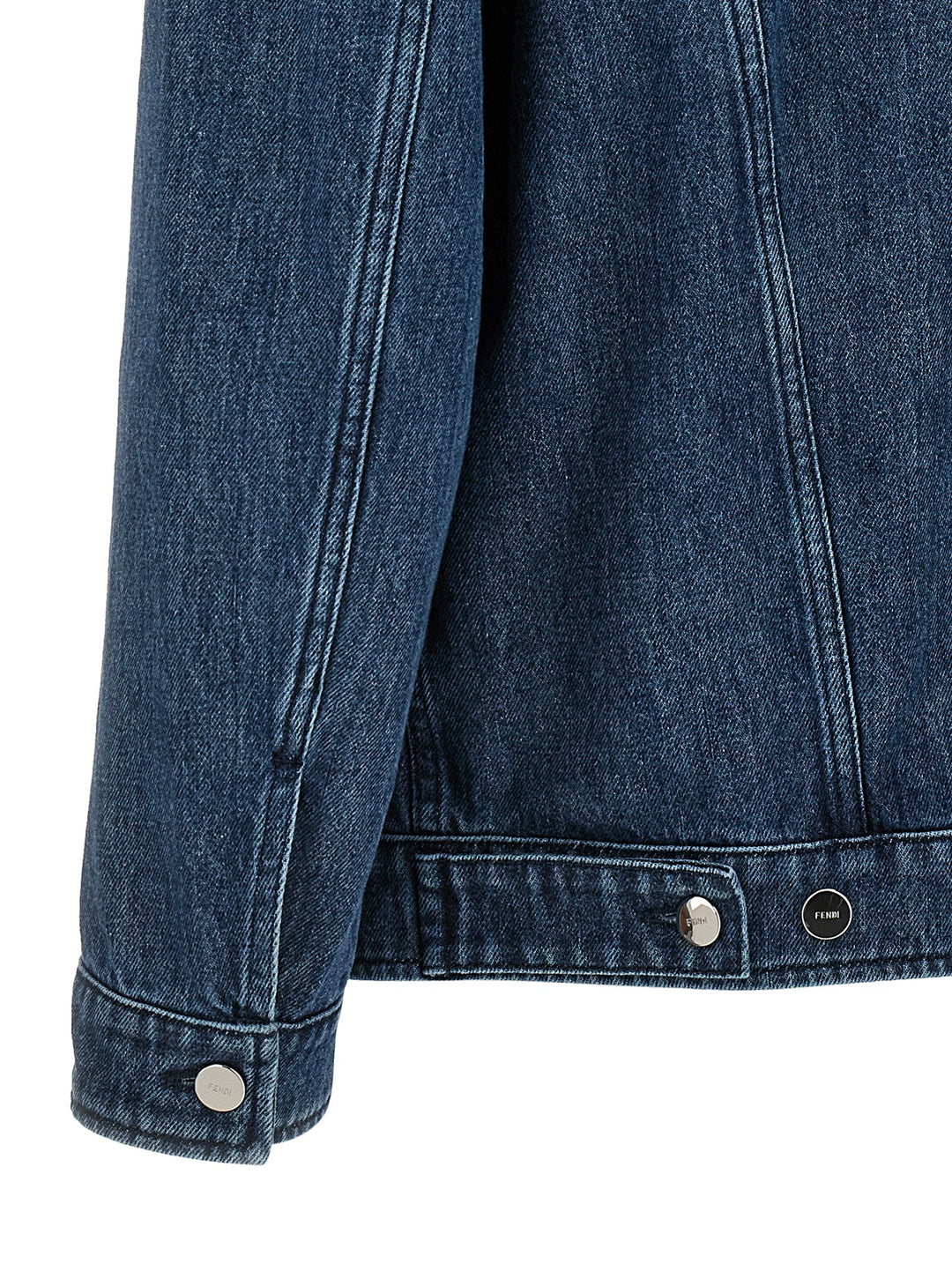 Fendi blå denimjakke i bomull
