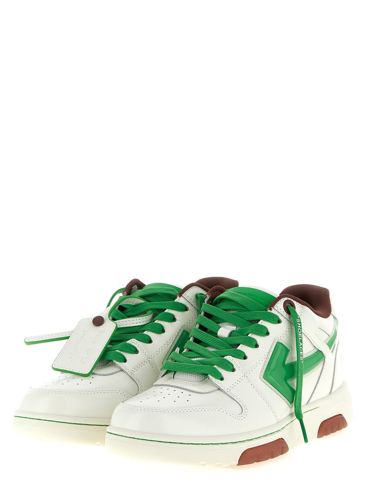 Off-White to-farget skinn joggesko
