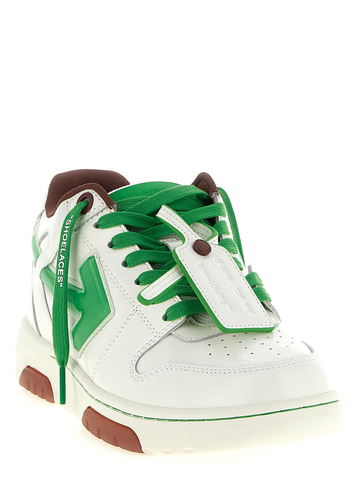 Off-White to-farget skinn joggesko