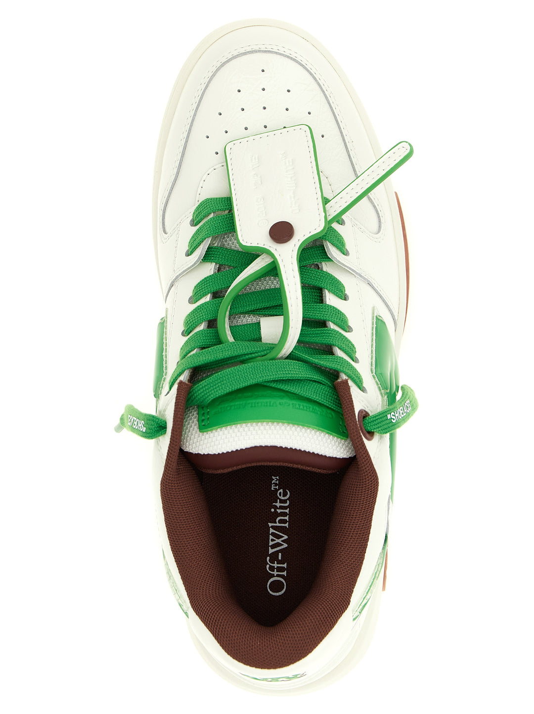 Off-White to-farget skinn joggesko
