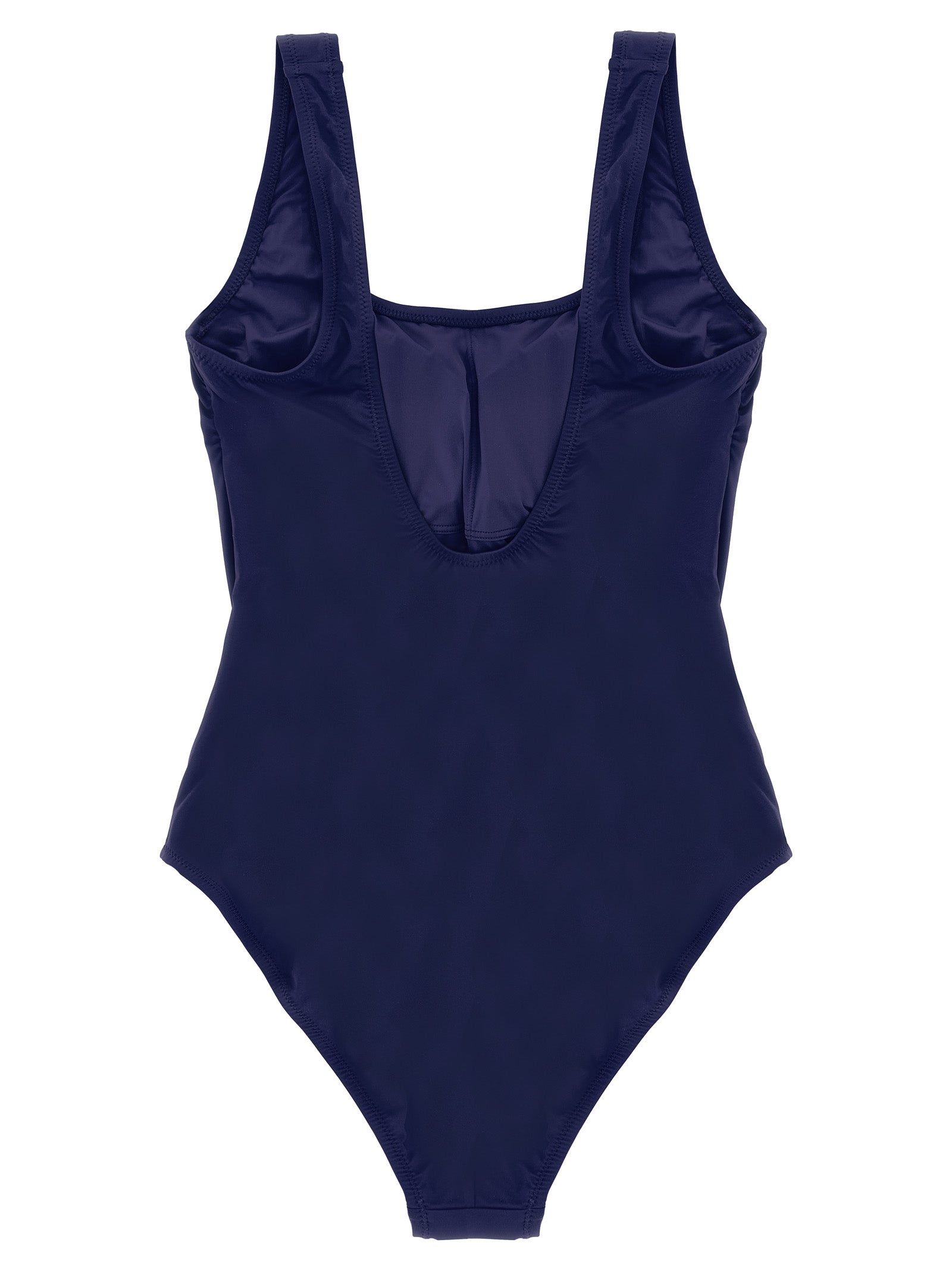 Blue Nylon One-Piece Swimsuit