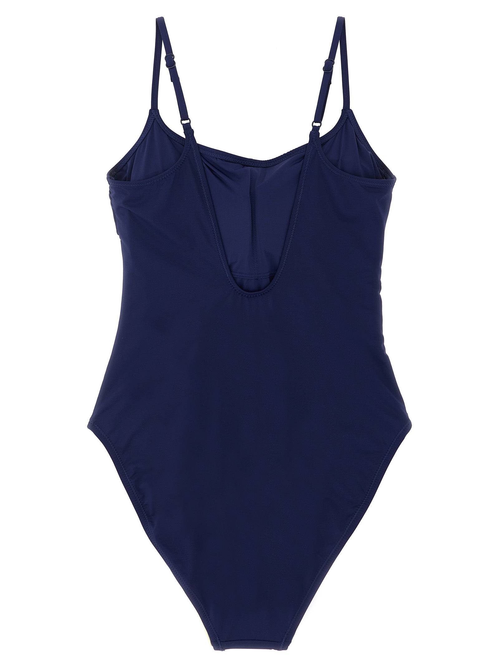 Blue Nylon One-Piece Swimsuit