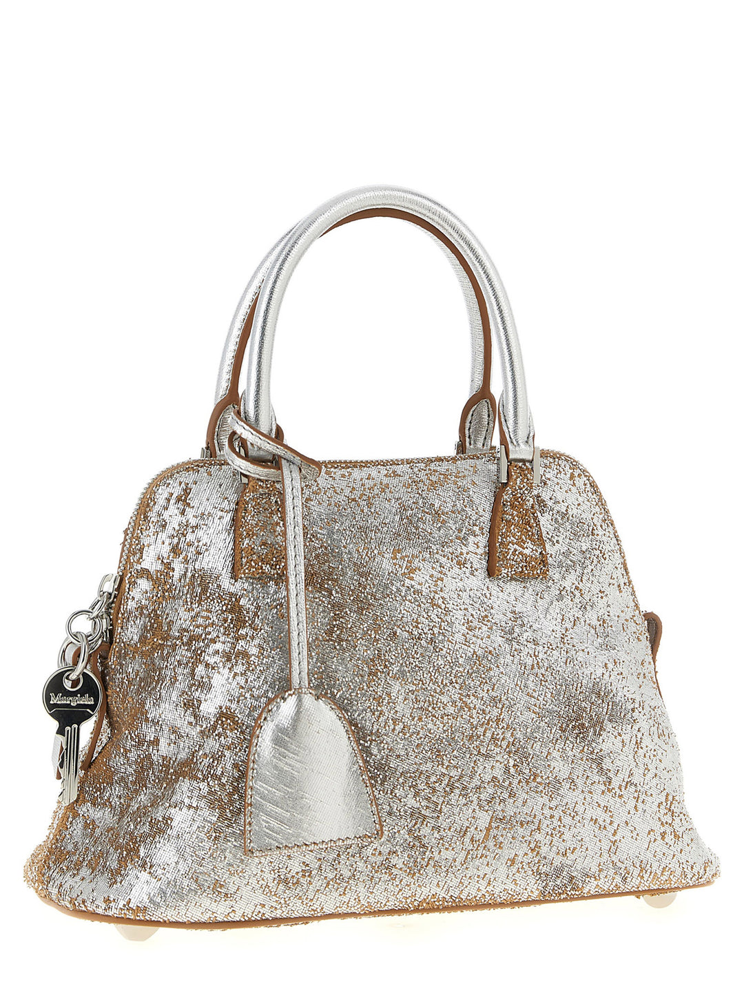 Silver Lambskin Handbag